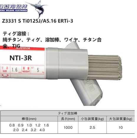 NICHIA(NIKKO)- Que hàn hợp kim titan và titan NTI-3R